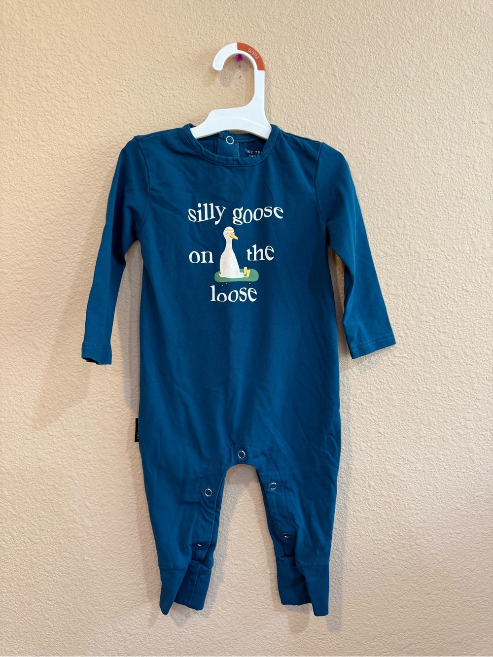 Unbranded Blue 'Silly Goose on the Loose' Infant Footie